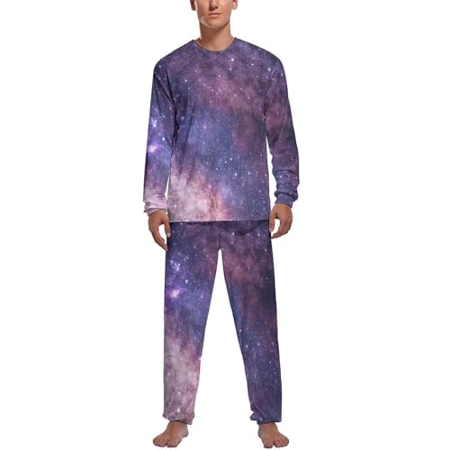Pyjama homme haut et bas violet pour des soirées cocooning cosy