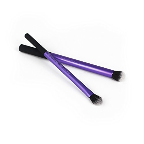 Real Techniques Eye Shade + Blend Set Makeup Brush Kit, 2 Count (Pack of 1) - (Packaging and Handle Color May Vary)