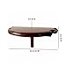 Hathaway Premium Half Moon Wall Shelf, Walnut Finish