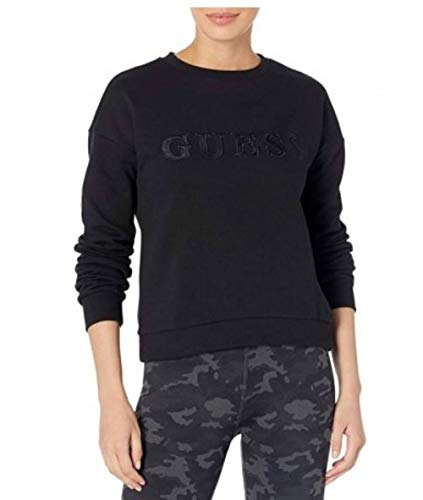 Guess Felpa Girocollo Donna Alene Regular Fit Nero...