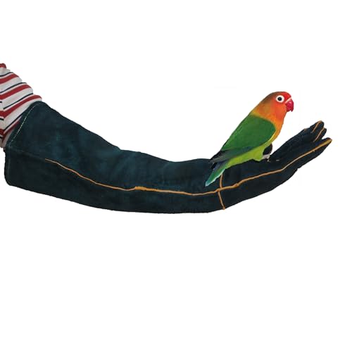 60 CM Bissfeste Handschuhe für den Umgang mit Tieren, Anti-Biss Arbeitshandschuhe Vollarm Schutzhandschuhe zum Schweißen, Pflegen, Umgang mit Hund, Katze, Vogel, Schlange, Papagei, Eidechse, Reptilien