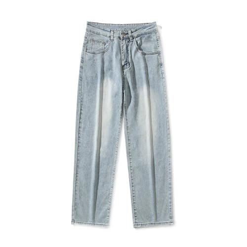 Men's Jeans Vintage Spring Denim Elastic Waist Loose Casual Pants