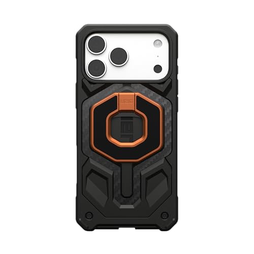 Image of Urban Armor Gear UAG Monarch Magnetic Phone Ring Stand Compatible with Magnetic 2 Magnet, Removable Metal Finger Ring Grip & 360 Rotation Adjustable Kickstand for iPhone 17 /16, Galaxy S26 /S25