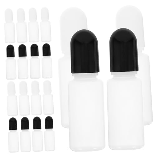 Gogogmee Portable Dropper Bottles 20pcs Squeezable Empty Dropper Bottles for Oils with Lids