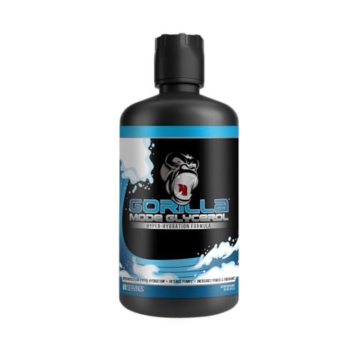 Gorilla Mode Liquid Glycerol Pre-Workout - Hydrating Pre-Workout Formula for Intense Pumps ·...