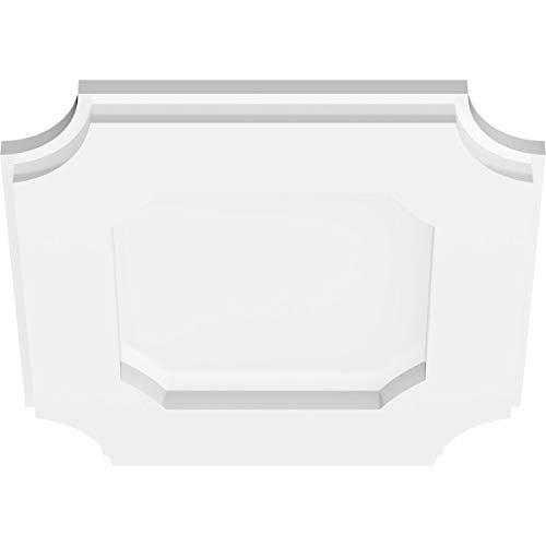 Image of Ekena Millwork CMP10LE Locke Architectural Grade PVC Contemporary Urethane Ceiling Medallions 10 inchOD x 6 inchC x 1 inchP
