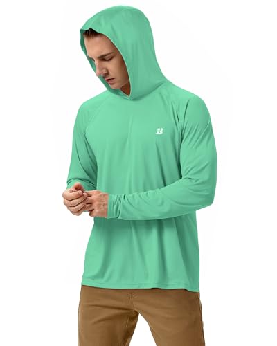 Image of Roadbox Mens Fishing Sun Hoodie, Long Sleeve UPF 50+ UV Protection Shirts