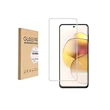 Shunwige Displayschutz aus gehärtetem Glas, entworfen für Moto G73, gehärtetes Glas / Ausrichtungsrahmen / kratzfest / deckt nur den Anzeigebereich ab