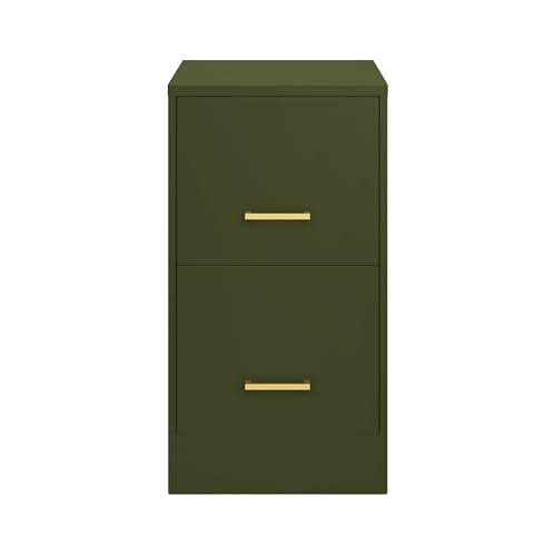 Space Solutions - 2 Drawer Fully Assembled Steel File Cabinet, Home & Small Office Use, Fits Under...