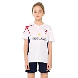 SURUIDA Soccer Jerseys for Kids Boys & Girls,Youth Soccer Fan Jersey Practice Outfits Football Training Uniforms Set England Soccer Jersey