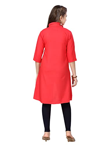 Image of Aarika Girl's Cotton Regular Tunic Shirt