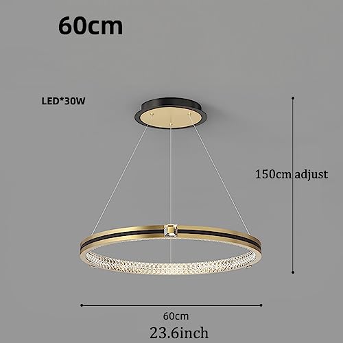 LED moderne à intensité variable luminaire suspendu 3 anneaux
