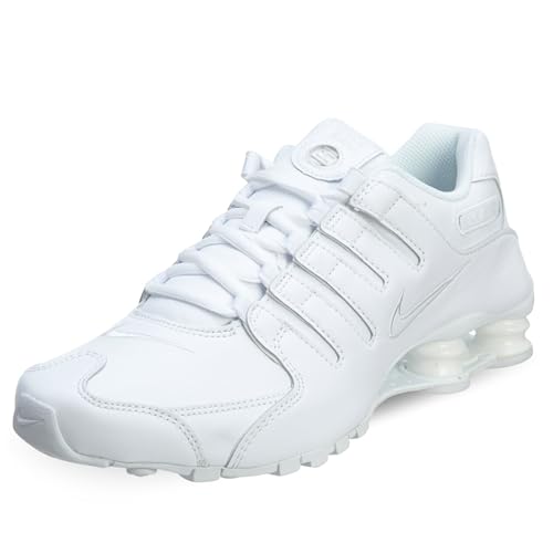Image of Nike Shox NZ Mens Running Shoes [378341-128] White/White Mens Shoes 378341-128-9.5