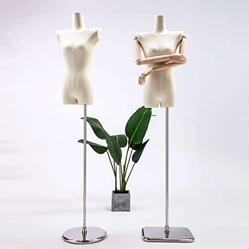Schneiderpuppen-Mannequin-Torso, Mannequin-Ständer, Mannequin-Körper, Torso, Weiblich, Halbe Skala, Dummy-Display, Büste, Maniquins-Körper Mit Metallsockel, Ständer Für Schaufenster, Hochzeitskleid,