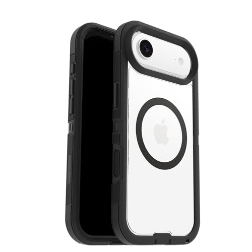 Image of OtterBox iPhone Air Defender Series Pro XT Clear Case - Dark Side - Black - Tough, Rugged & Durable iPhone Case, Snaps on MagSafe, Pressure-Fitted Dual-Layer iPhone Case