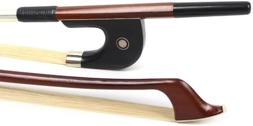 3/4 Arco per Contrabbasso Verticale Arco per Basso in Stile Tedesco Bastone in Legno Brasiliano Rana Ebano AAA Capelli per Arco Naturale, Brazilwood