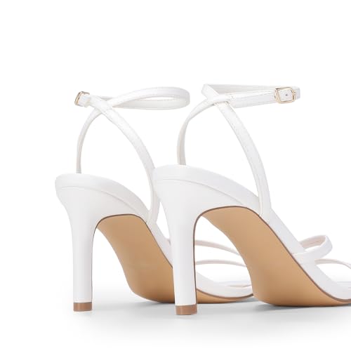 Image of DREAM PAIRS Women's Comfort Sexy Strappy Stiletto Heels | Square Open Toe Adjustable Ankle Buckle Strap High Dress Heels, Elegant Heeled Pumps for Party, Wedding and Prom Occasions