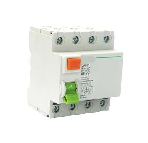 Disyuntor electromagnético tipo S de 4 polos y 20A con retardo de tiempo de 300 mA