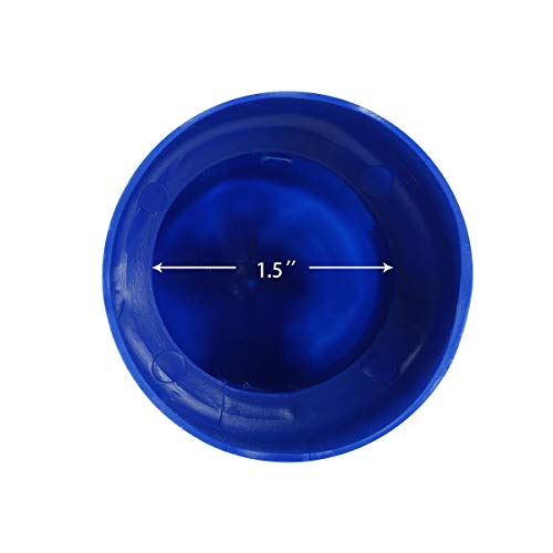 ZIZILAND 1.5" Diameter Trampoline Enclosure Pole Cap with Screw Thumb, 6 Pieces, Blue
