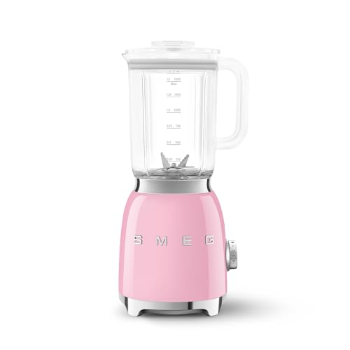 Smeg, Blender BLF03PKEU 1,5 L, 4 velocidades, 4 funciones Smoothie, Pulse, Hielo Picado y...