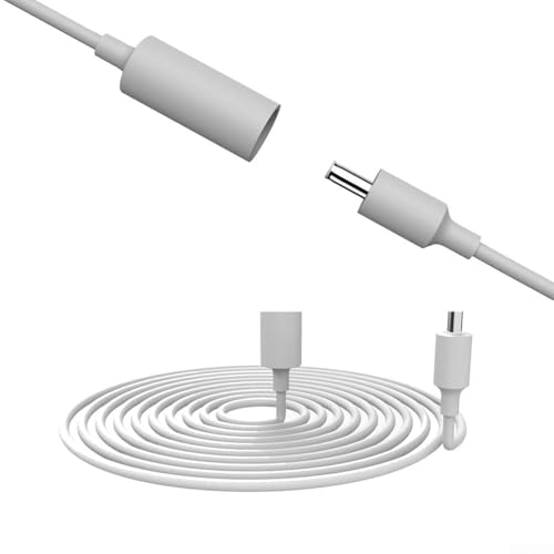 Cable de alimentación de extensión de 10 pies para Echo Dot de 3ª, 4ª y 5ª generación, núcleo de cobre, impermeable, a prueba de polvo, cable de extensión para altavoz inteligente (blanco)