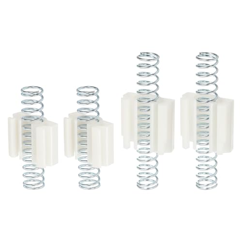 uxcell Paquete de 2 herrajes para puerta plegable, kit de reparación de puertas correderas plegables incluido clip de resorte para puertas correderas plegables