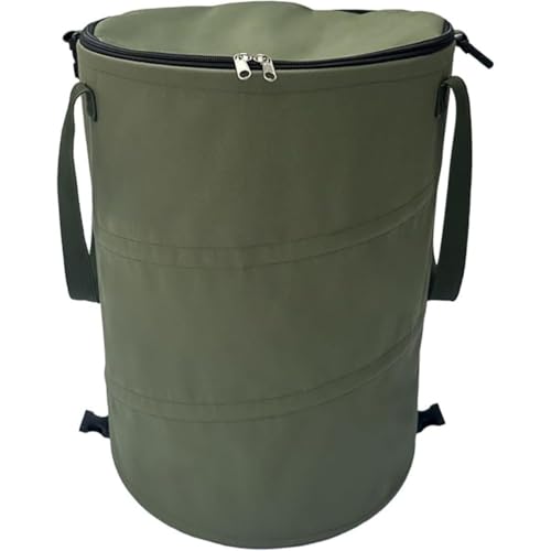 ziqiangbuxi トラッシュボックス キャンプゴミ箱 折りたたみゴミ箱 蓋付きゴミ箱 収納バッグ 大容量 防鳥 防獣ごみ入れ 薪入れ 蓋付き ダストボックス アウト七輪収納ケース アウトドア 多機能収納バッグ ポップアップ ソロキャンプ用品 (S:3