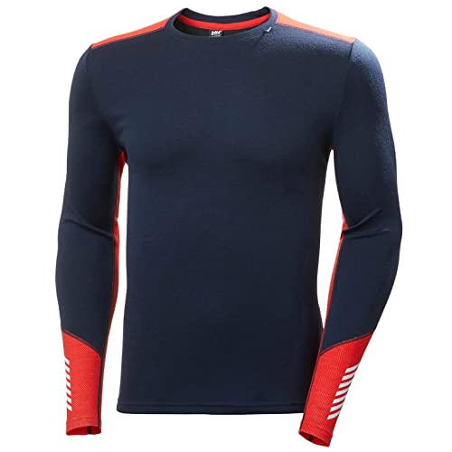 Helly Hansen Lifa Merino Midweight Crew, Ropa Interior Hombre, Navy 364, XL