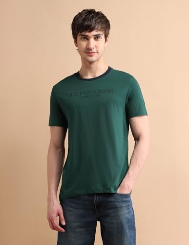 Image of U.S. Polo ASSN. Brand Printed Cotton T-Shirts for Men - Half Sleeves Mens Casual T Shirts