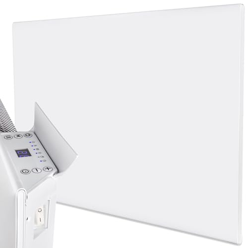 – Panel Heater Radiator Electric 1.5KW Daily and Weekly Timer, Digital Thermostat, Wall Mounted Slimline White Panel Heater for Bathroom, Office, Bedroom, Garage Lot 20 Compliant (1500 Watt)