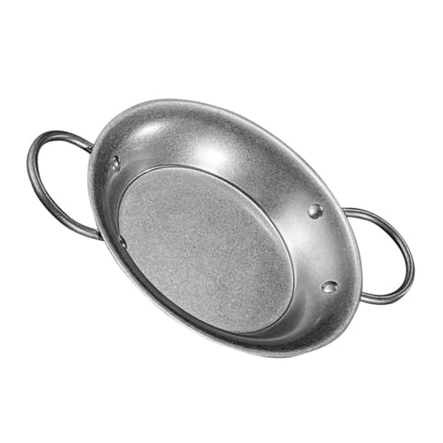 Genérico Olla De Arroz Horno Con Mariscos Paella Paellera De Uso Diario Bandeja Para Servir Comida Cacerola Vegetal Para La Cocina Recipiente De Sopa Cacerolas Acero Inoxidable Silver