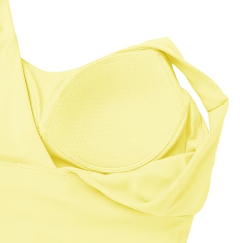 Image of ABOCIW Longline Sports Bra for Women V Back Wireless Padded Medium Support Yoga Bra Workout Crop Tank Tops