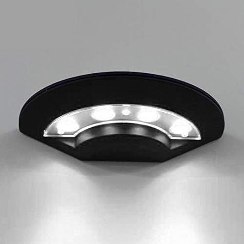 4W LED UFO Shape Outdoor/Indoor Gate Door-side Garage Porch Pathway Wall Sconces Light Fixture Waterproof IP54 Black Pure White