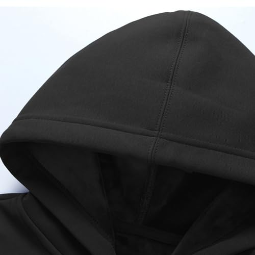 Hoodie for Man Full Zip Up Drawstring Hooded Jacket Drop Shoulder Casual Fall Winter Sweatshirts with Pocket3