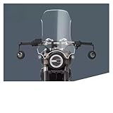 Déflecteur air Moto pour Benda pour BD300 pour BD 300 Accessoires Pare Brise De Moto Protection Contre Le Vent Parebrise Coupe Vent Pare Brise Écran Avant(A Transparent 55cm)
