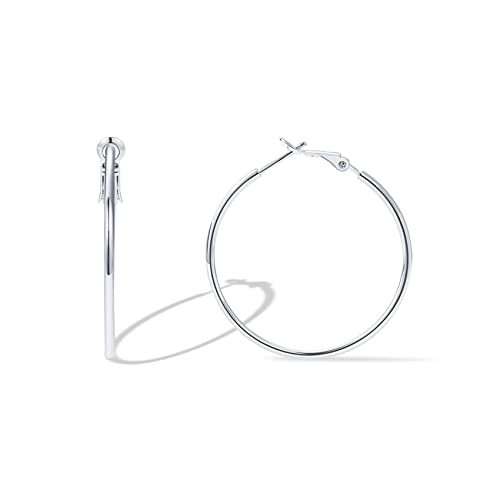 Image of PAVOI Gold Hoop Earrings for Women, 14K Gold Plated Paddle-Back Hoops