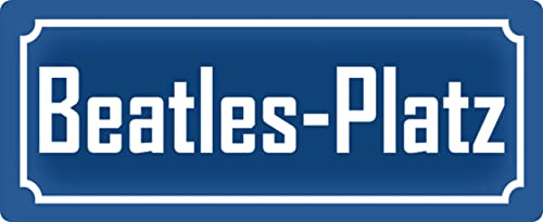 Plaque en métal avec inscription « Beatles place » 27 x 10 cm - Les Beatles, Paul McCartney, John Lennon, RIngo Starr, George Harrison Plaque en métal avec inscription « Beatles place » 27 x 10 cm