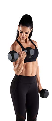 Weider's Rubber Hex Compact Size Dumbbell, Single, 20Lbs #TOP1