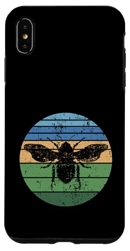 レトロ 蜂 ヴィンテージ アンティーク調サンセットデザイン スマホケース iPhone XS Max 用