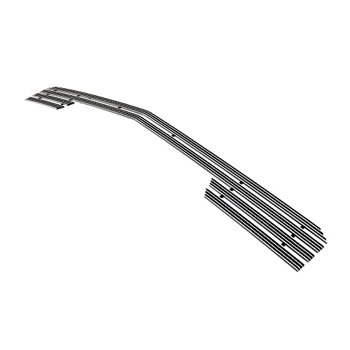 Image of APS Compatible with Chevy Silverado 1500 2014-2015 Lower Bumper Aluminum Chrome Polished Wide Horizontal Channel Billet Grille Insert C65990T
