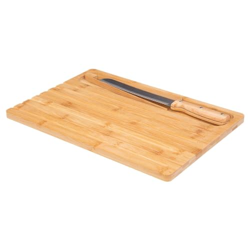 5five - Tabla de pan con cuchillo pinza de bambú