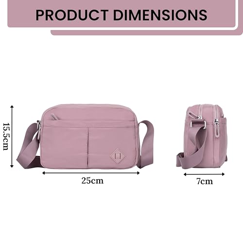 Image of PRANIJ Women's Crossbody Bag - Lightweight Waterproof Shoulder Bag with Multiple Pockets, Adjustable Strap, Stylish Travel Purse for Everyday Use