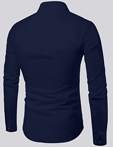 Image of Combo of Men Cotton Polyester Blend Regular Fit Striped Full Sleeve Casual Shirt Pack of 2