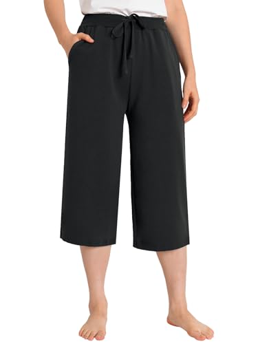 Latuza Women's Wide Leg Capri Pants Casual Summer
