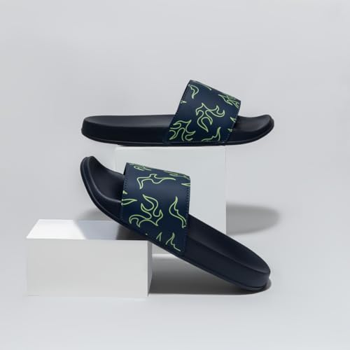 Image of ARVAN Mens Printed EVA Sliders | Lightweight Slip-On Slippers with Cushioned Sole | Casual Open-Toe Slides