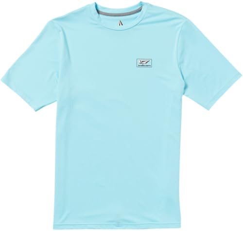 Volcom Men's UPF 50+ Short Sleeve Loose Fit Rashguard, Resin Blue Modstone, XX-Large