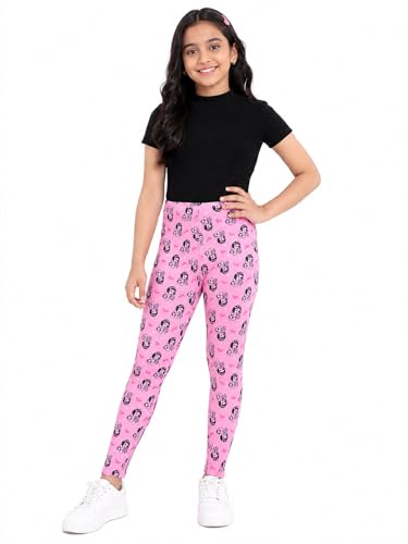 Image of BODYCARE Kids Girls Cotton Leggings | Soft Stretchable Pants, Playtime, Yoga & Casual Wear | Comfortable Elastic Waist Leggings for Toddler & Kids Girls