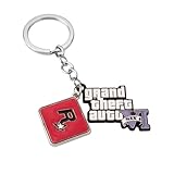 ROGFMSEJCAEX New 2025 Gta Vi Auto6 Enamel Pendant Keychain For Men Women Geometric Metal Key Ring Holder Fans Bag Car Decoration Jewelry Fashion Trendy Accessories Creative Gift