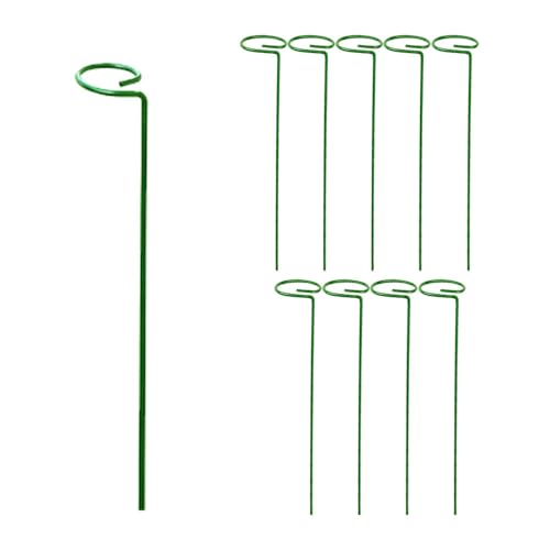 IFFCO Urban Gardens - Metal Plant Stakes (18 Inches, Pack of 10) - Plant Support Sticks for Potted Plants - Sturdy Metal Construction for Healthy Plant Growth - Rust-Free, Long-Lasting Garden Stakes