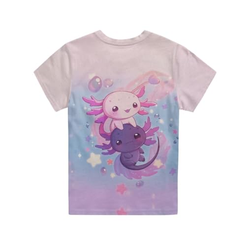 Image of WELLFLYHOM Kids Tshirts Girls Boys Short Sleeve Crewneck Tees Shirts Casual Sport Pullover Tops Size 3-16 Years